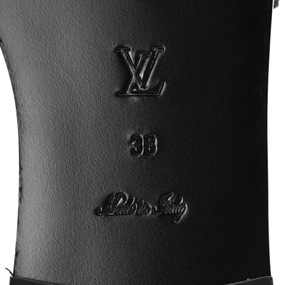 Louis Vuitton Calfskin Lock It Flat Mule 38 Black 7 of 9