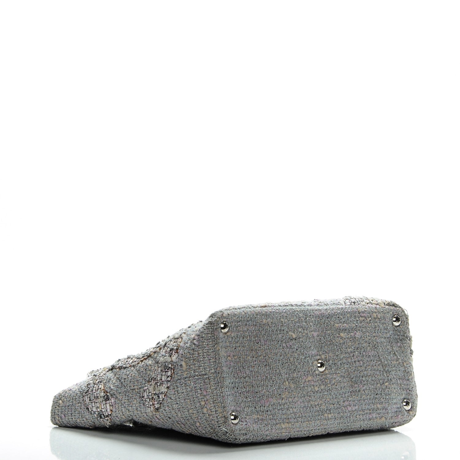 Chanel Tweed Quilted Large Cambon Tote Grey 4 of 9