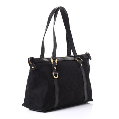 Gucci Monogram Medium Abbey Tote Black 2 of 5