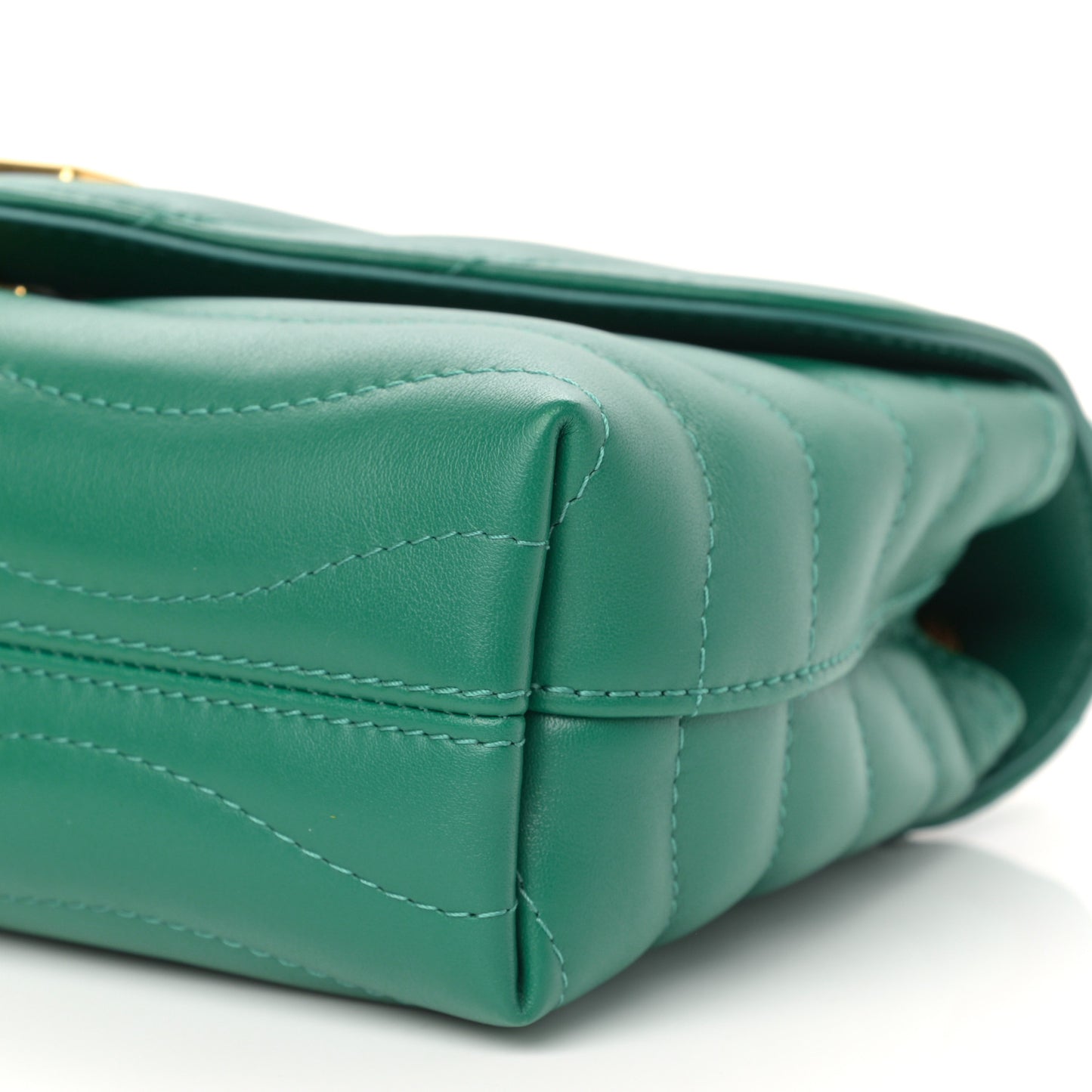 Calfskin LV New Wave Chain Bag Emerald