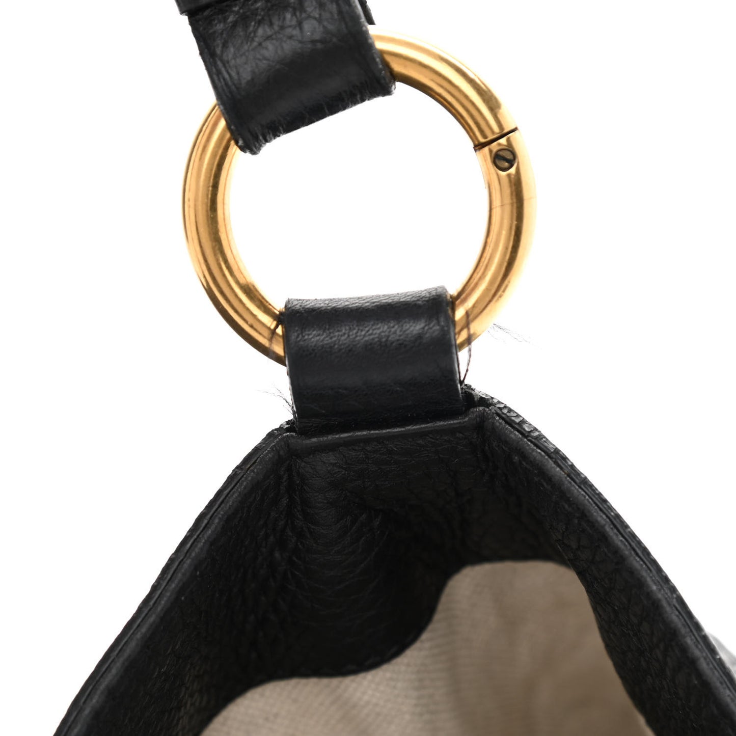 Pebbled Calfskin Twill Medium Tote Black