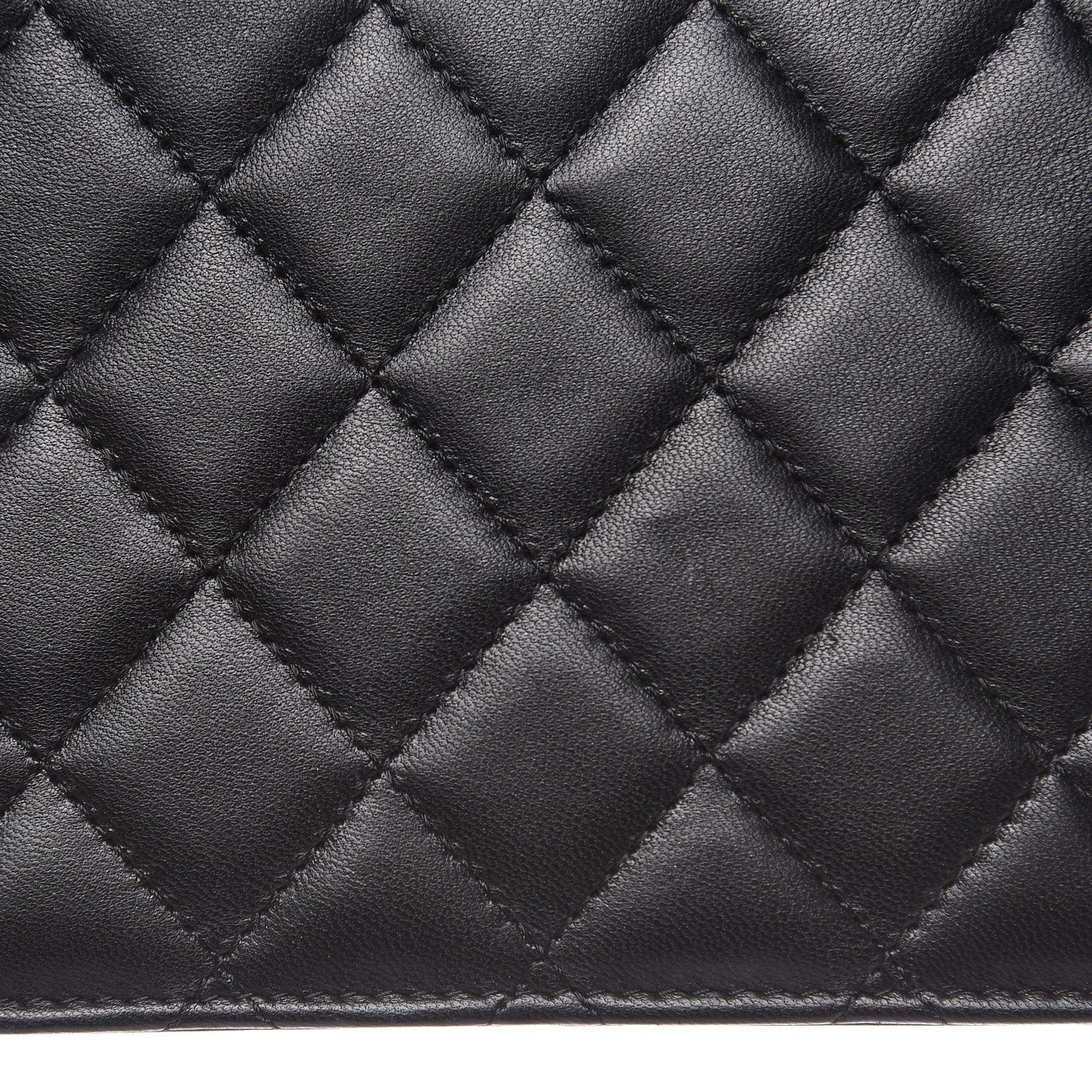 Chanel Lambskin Quilted Pearl Wallet On Chain WOC Black 14 of 14