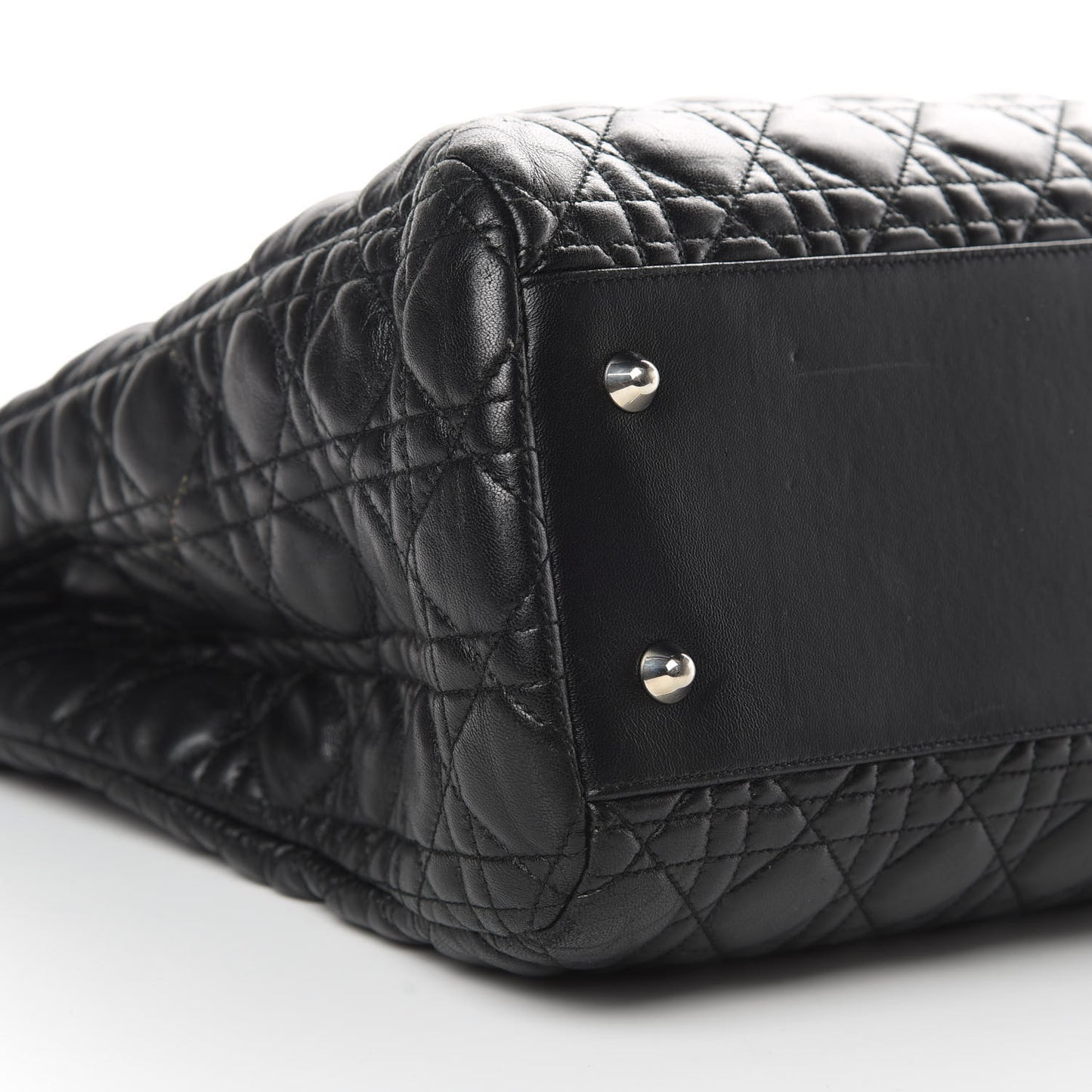 Lambskin Cannage Large Dior Soft Shopping Tote Black