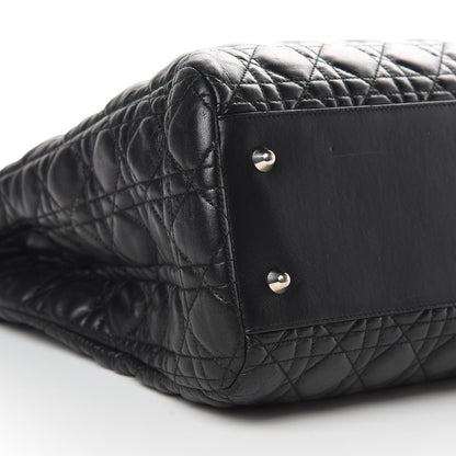 Christian Dior Lambskin Cannage Large Dior Soft Shopping Tote Black 9 of 15