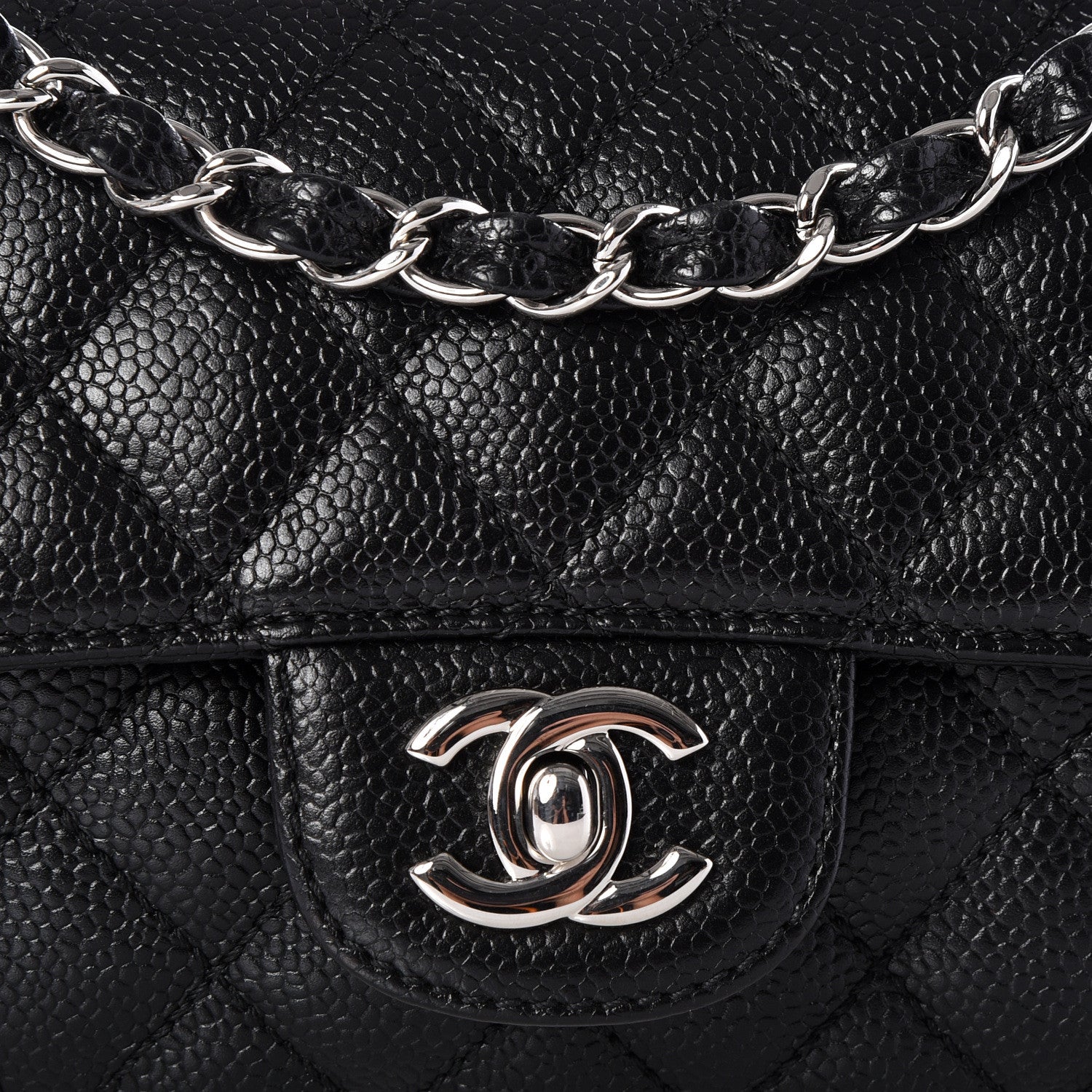Chanel Caviar Quilted East West Flap Black 9 of 9