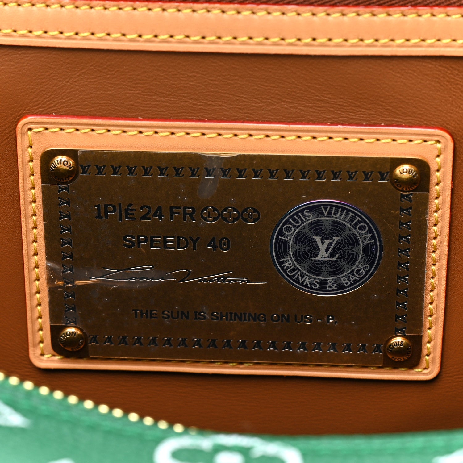Louis Vuitton Calfskin Monogram Speedy P9 Bandouliere 40 Green 9 of 14