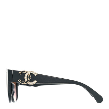 Chanel Crystal Lambskin CC Sunglasses 5455-Q-A Black 2 of 7