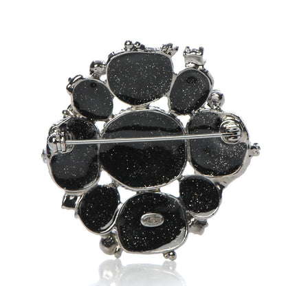 Chanel Glitter Enamel CC Brooch Black 3 of 5