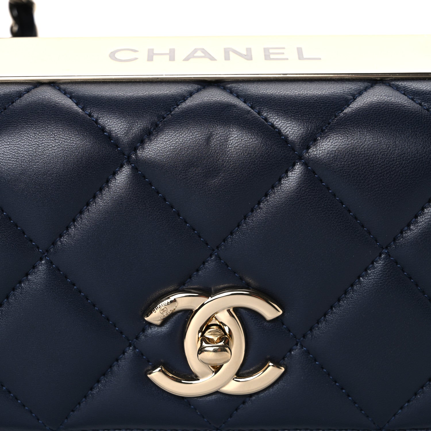 小物 CHANEL Chanel Lambskin Quilted Small Trendy CC Flap Dual Handle Bag Navy