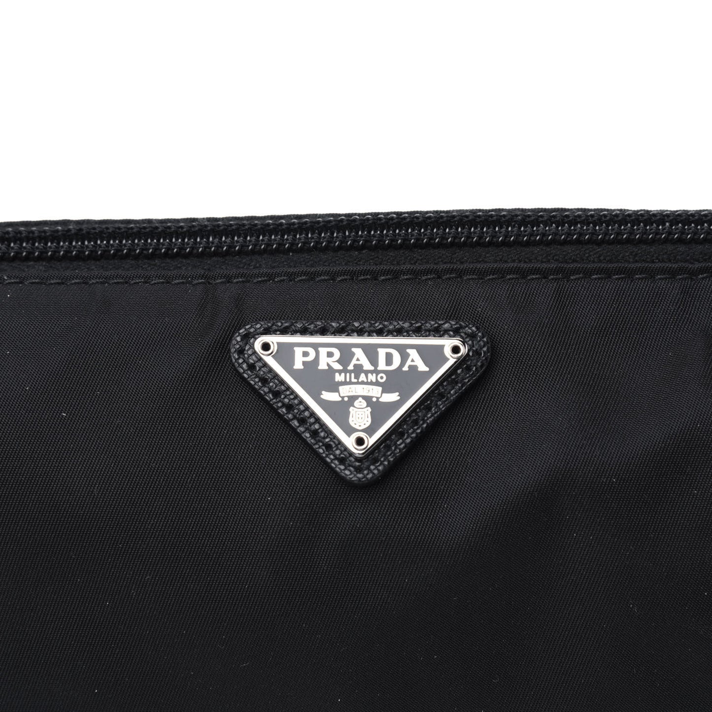 Tessuto Nylon Saffiano Wristlet Black