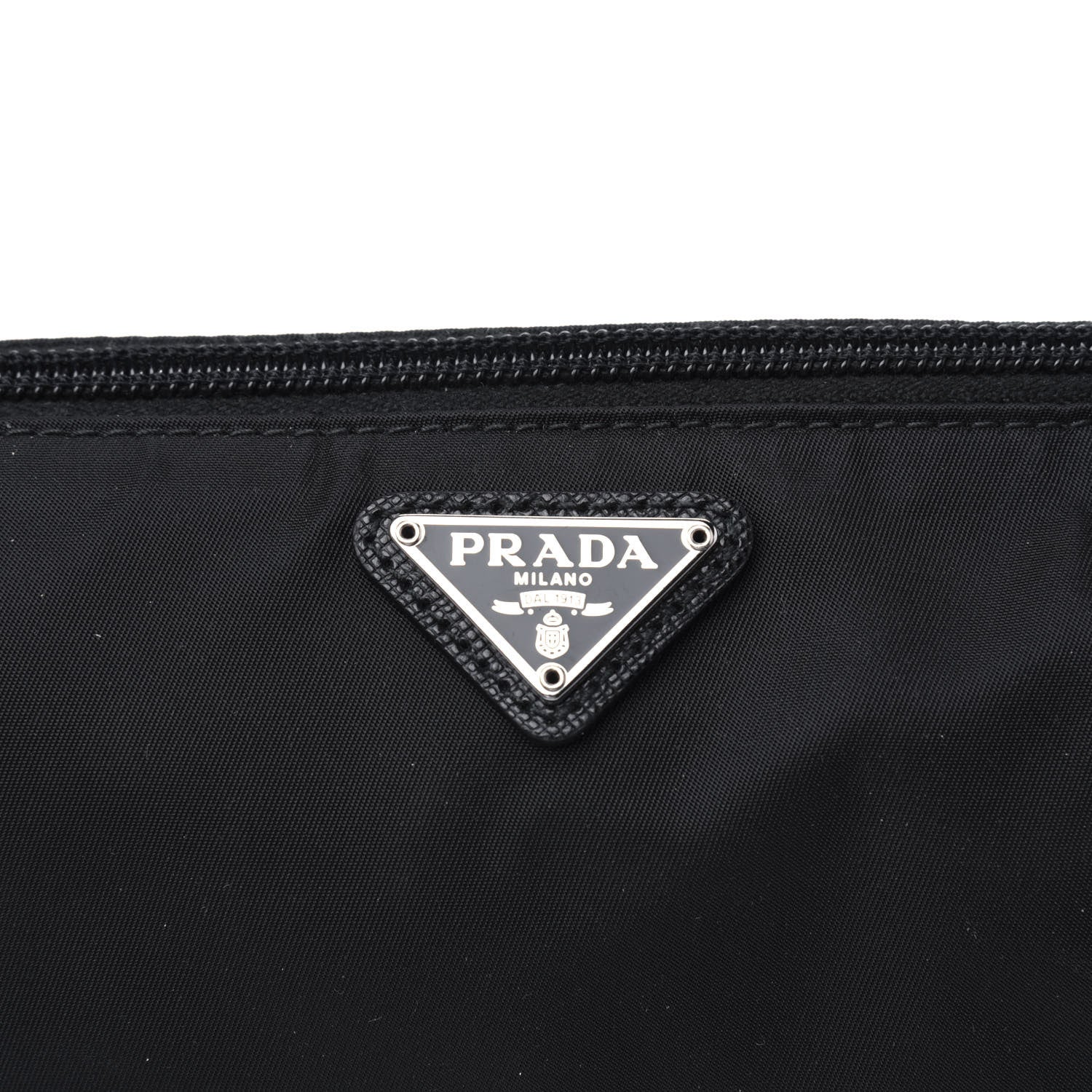 Prada Tessuto Nylon Saffiano Wristlet Black 12 of 13