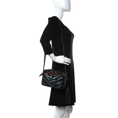 Saint Laurent Canvas Calfskin Metallic Tiger Print Monogram Lou Camera Bag Multicolor 2 of 10