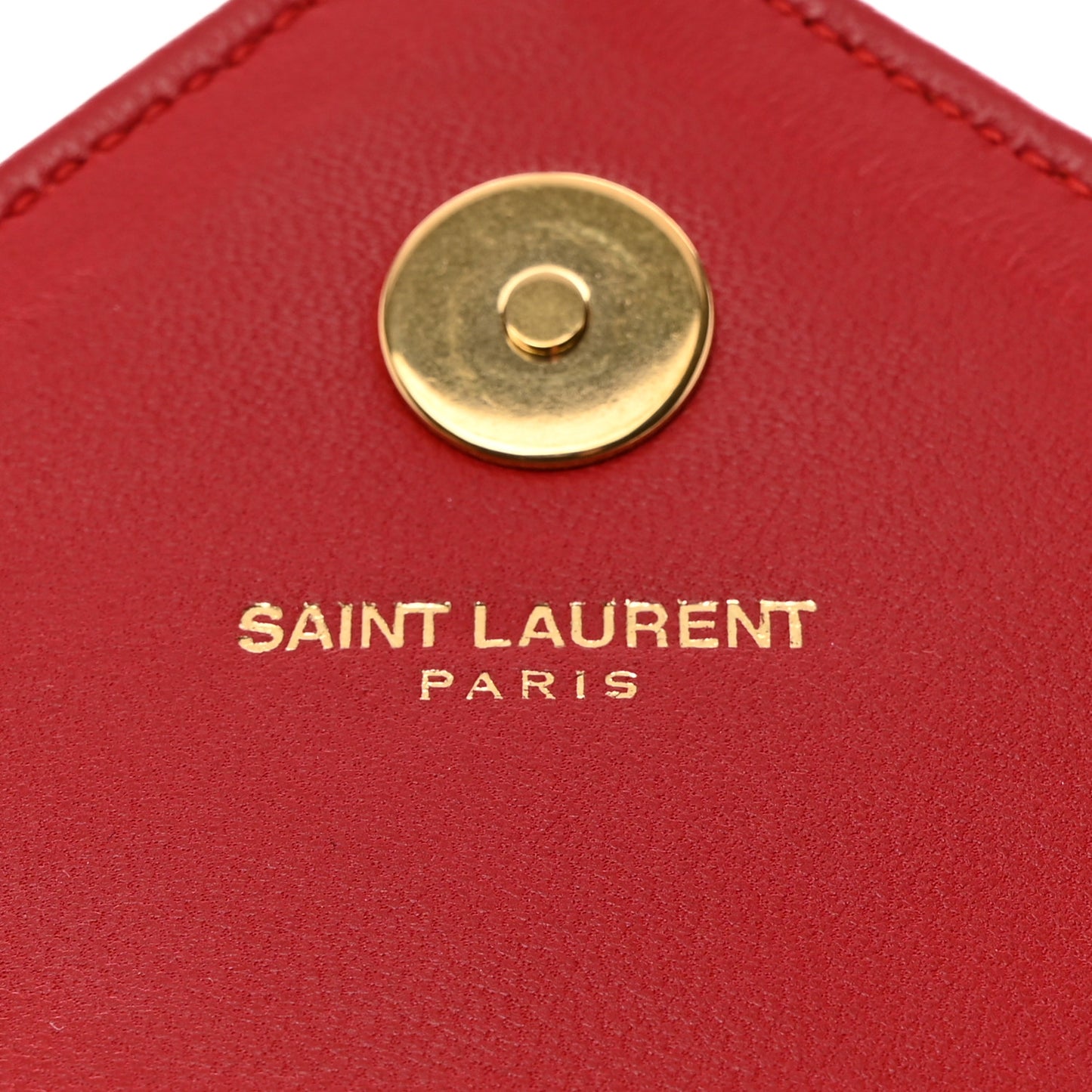 Calfskin Matelasse Chevron Classic Monogram Baby Chain Bag New Red