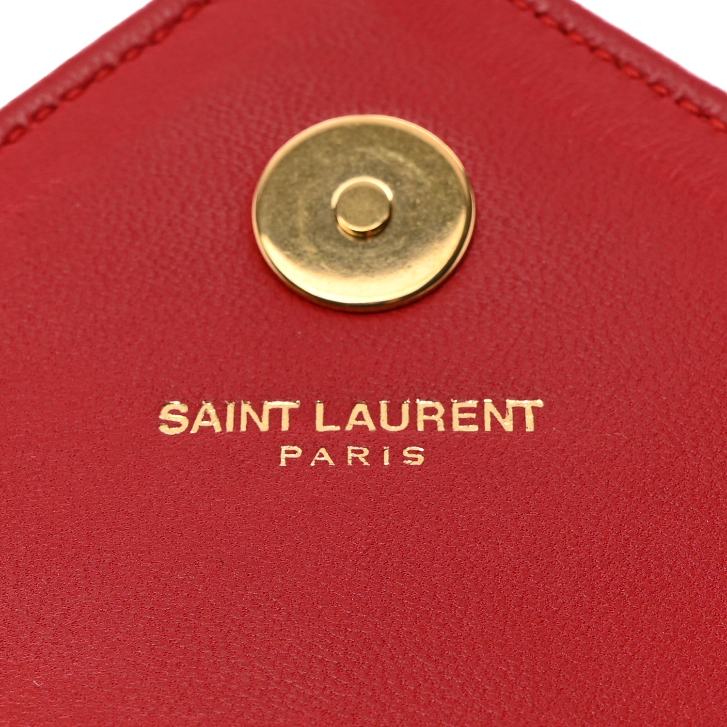 Saint Laurent Calfskin Matelasse Chevron Classic Monogram Baby Chain Bag New Red 6 of 11