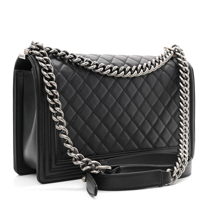 Chanel Calfskin Quilted New Medium Boy Flap Black 3 of 12