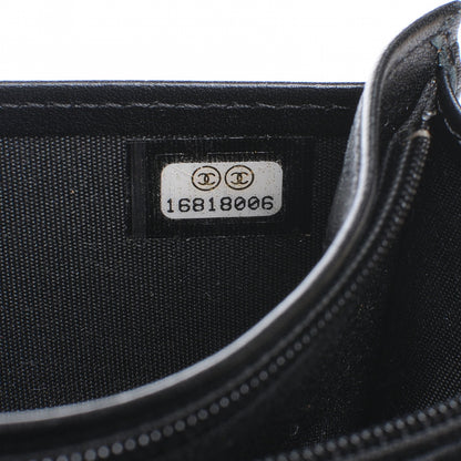 Chanel Glazed Calfskin Boy Yen Wallet Black 7 of 8