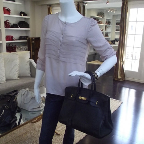 Taurillon Clemence Birkin 35 Noir