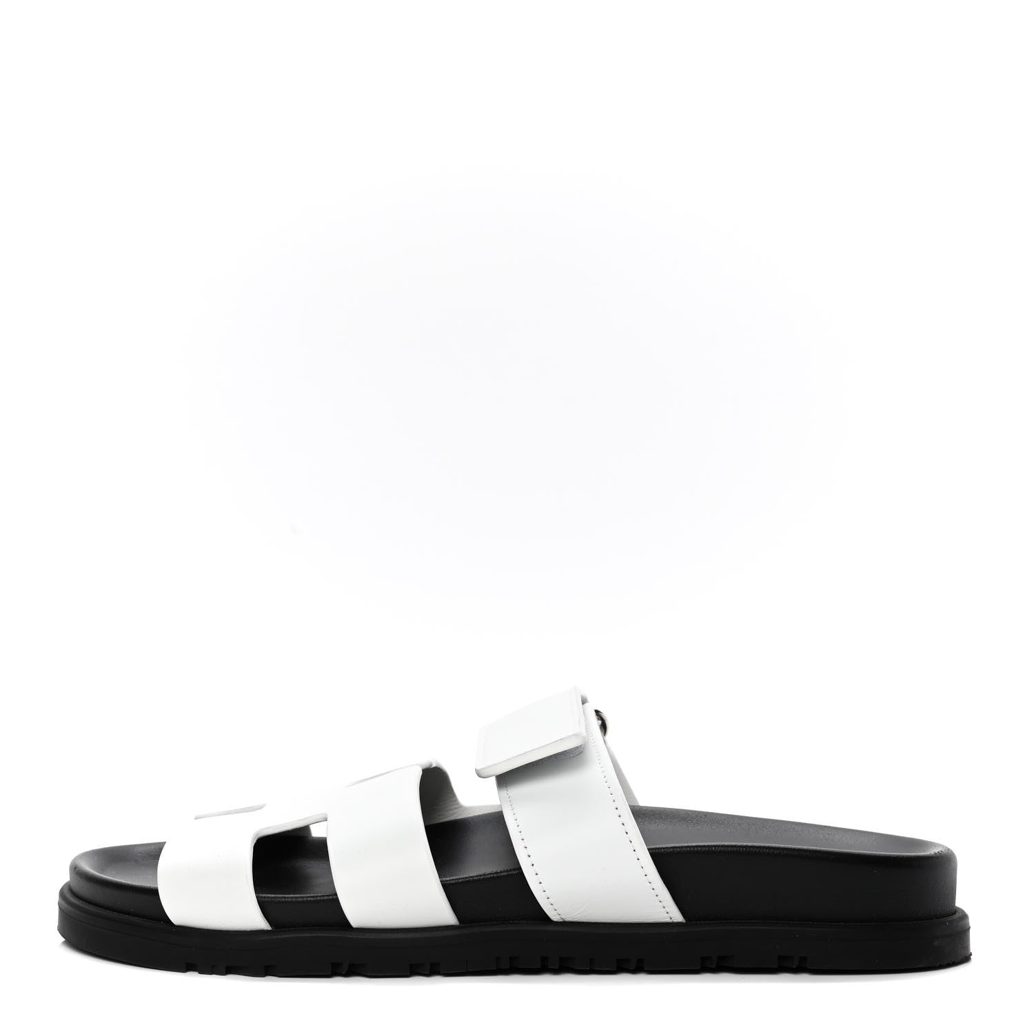 Hermes Calfskin Womens Chypre Sandals 38 White 1 of 5