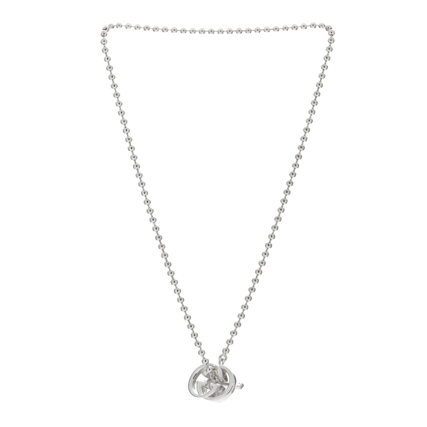 Sterling Silver Interlocking G Brit Toggle Necklace