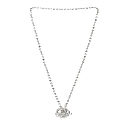 Gucci Sterling Silver Interlocking G Brit Toggle Necklace 2 of 4