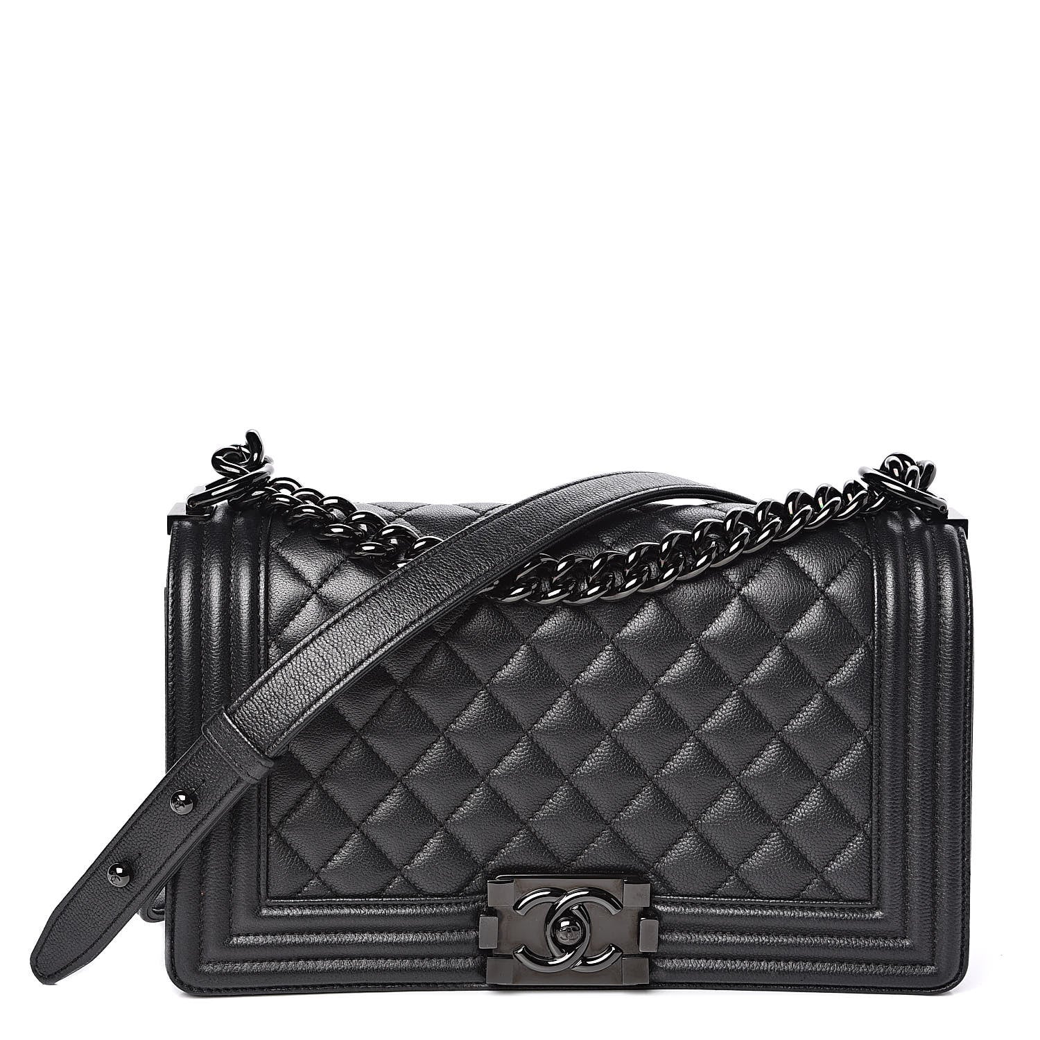 Chanel Caviar Quilted Medium Boy Flap So Black 1 of 11