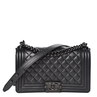Chanel Caviar Quilted Medium Boy Flap So Black 1 of 11