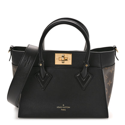 Louis Vuitton Calfskin Monogram On My Side PM Black 1 of 9