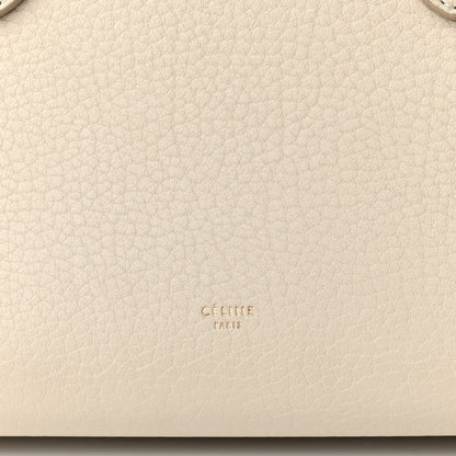 Celine Crisped Calfskin Mini Tie Knot Tote Chalk 7 of 12