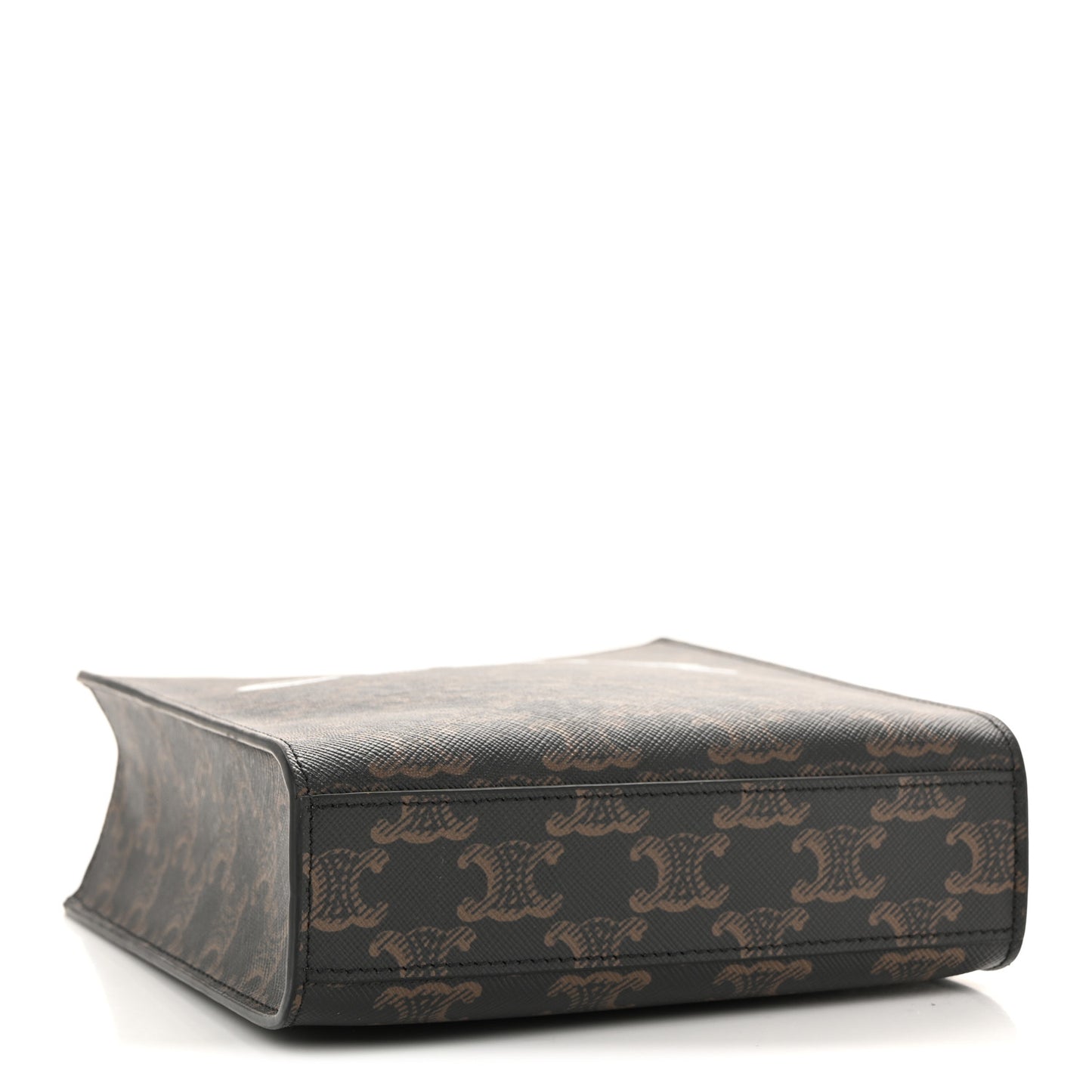 Triomphe Canvas Calfskin Mini Vertical Cabas Tan