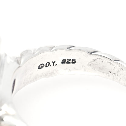 David Yurman Sterling Silver Diamond Amethyst 10mm Noblesse Ring 52 6 4 of 4