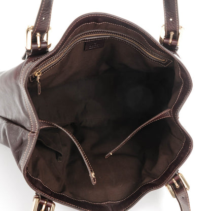 Gucci Calfskin Medium Britt Tote Dark Brown 5 of 9