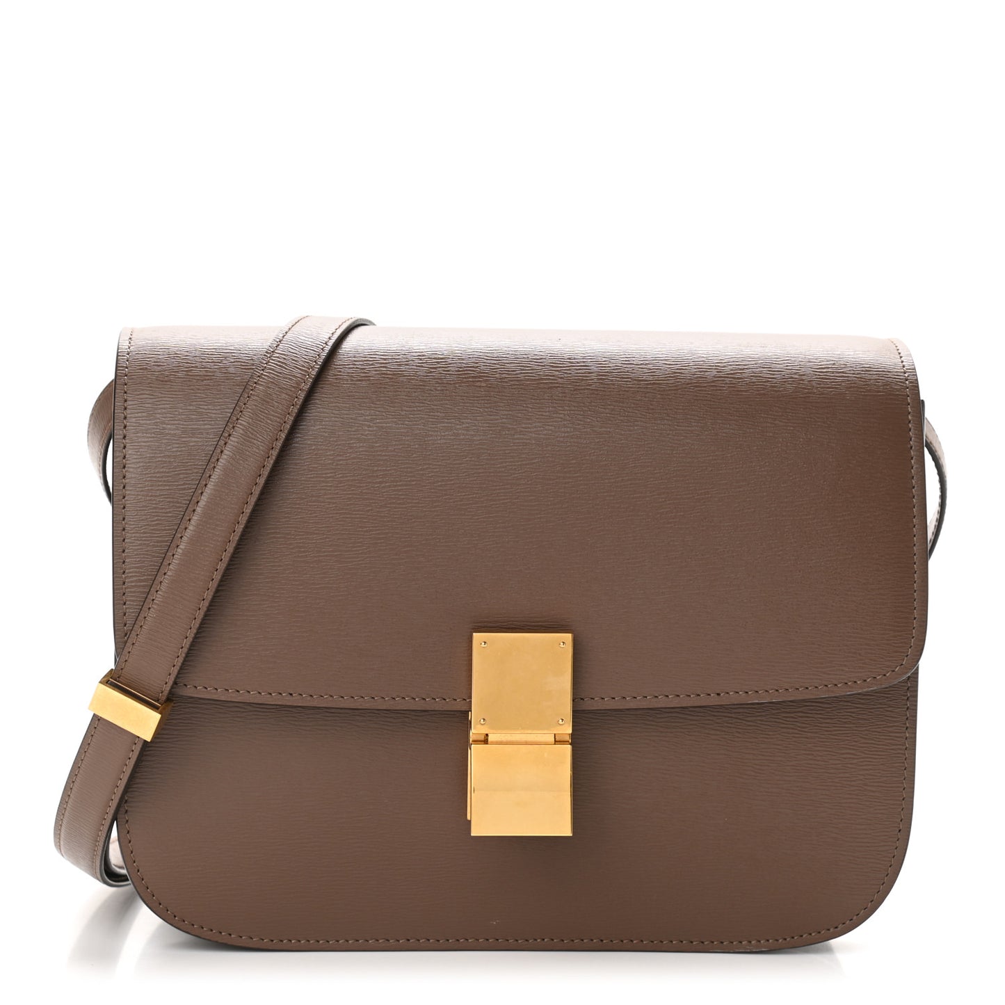 Liege Calfskin Medium Classic Box Flap Bag Glazed Nut
