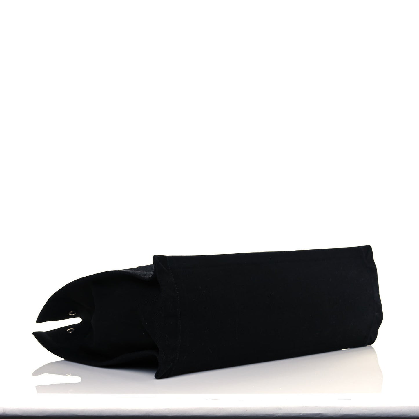 Linen Calfskin Rive Gauche Tote Black