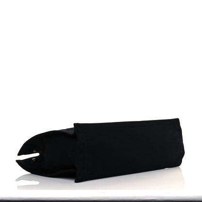 Saint Laurent Linen Calfskin Rive Gauche Tote Black 4 of 11