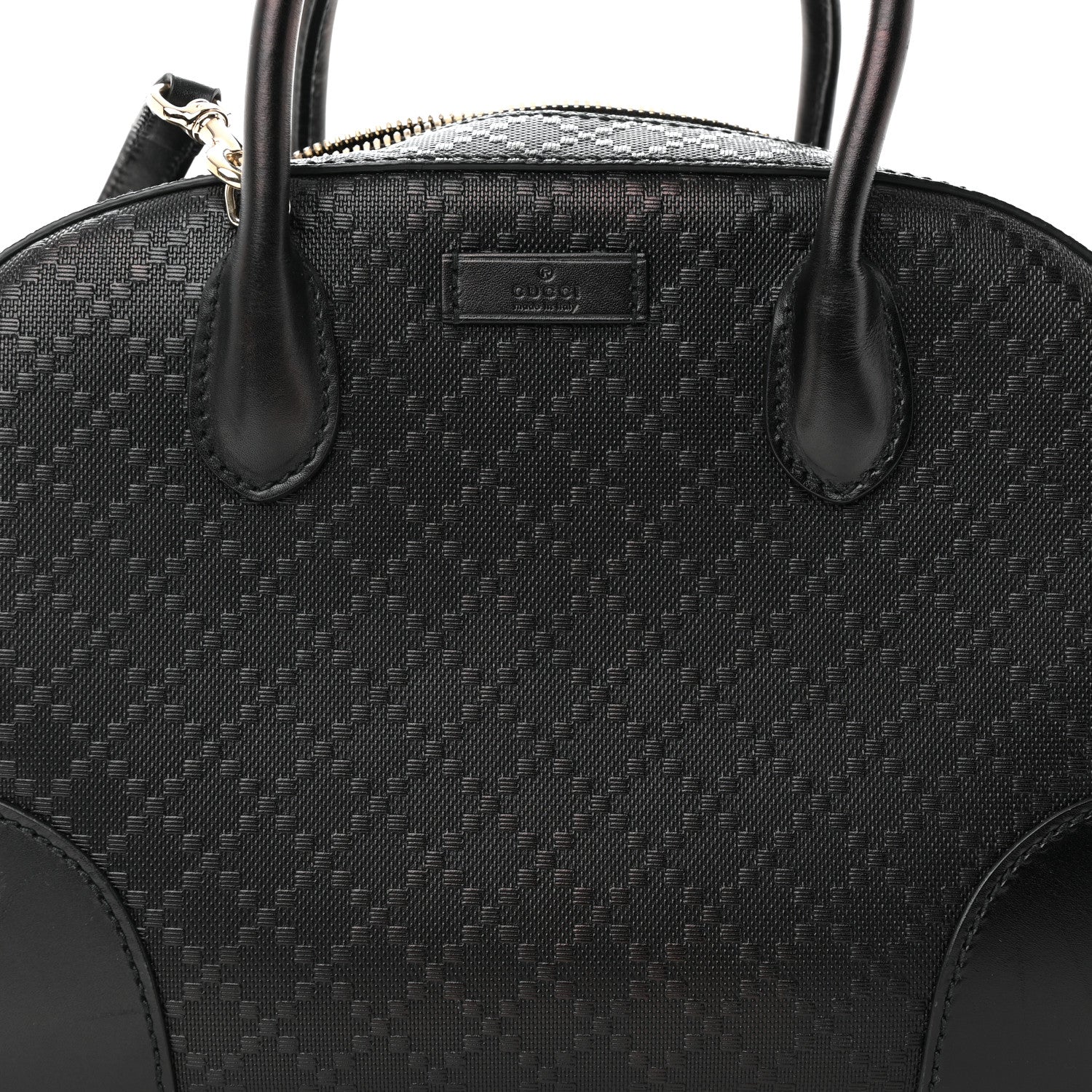 Gucci Calfskin Diamante Small Top Handle Bag Black 8 of 11