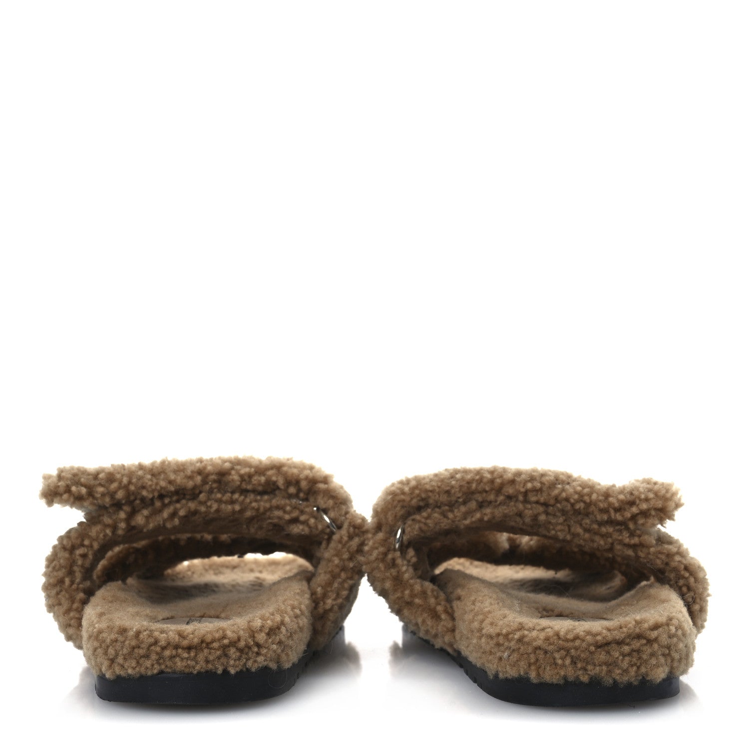 Hermes Woolskin Womens Chypre Sandals 38 Beige Argile 6 of 9