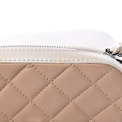 Chanel Lambskin Quilted Mini CC Box Camera Bag Beige White Black 8 of 13
