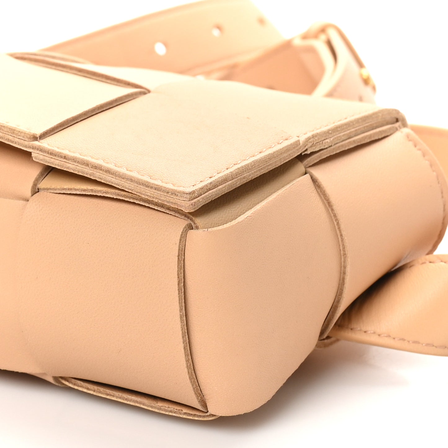 Nappa Maxi Intreccio The Belt Cassette Bag Almond