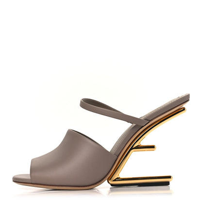 Fendi Vitello Fendi First 95mm Slide Sandals 39 Caribou 1 of 9
