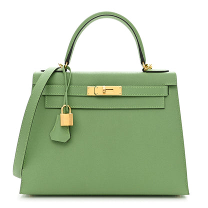 Hermes Epsom Kelly Sellier 28 Vert Criquet 1 of 11