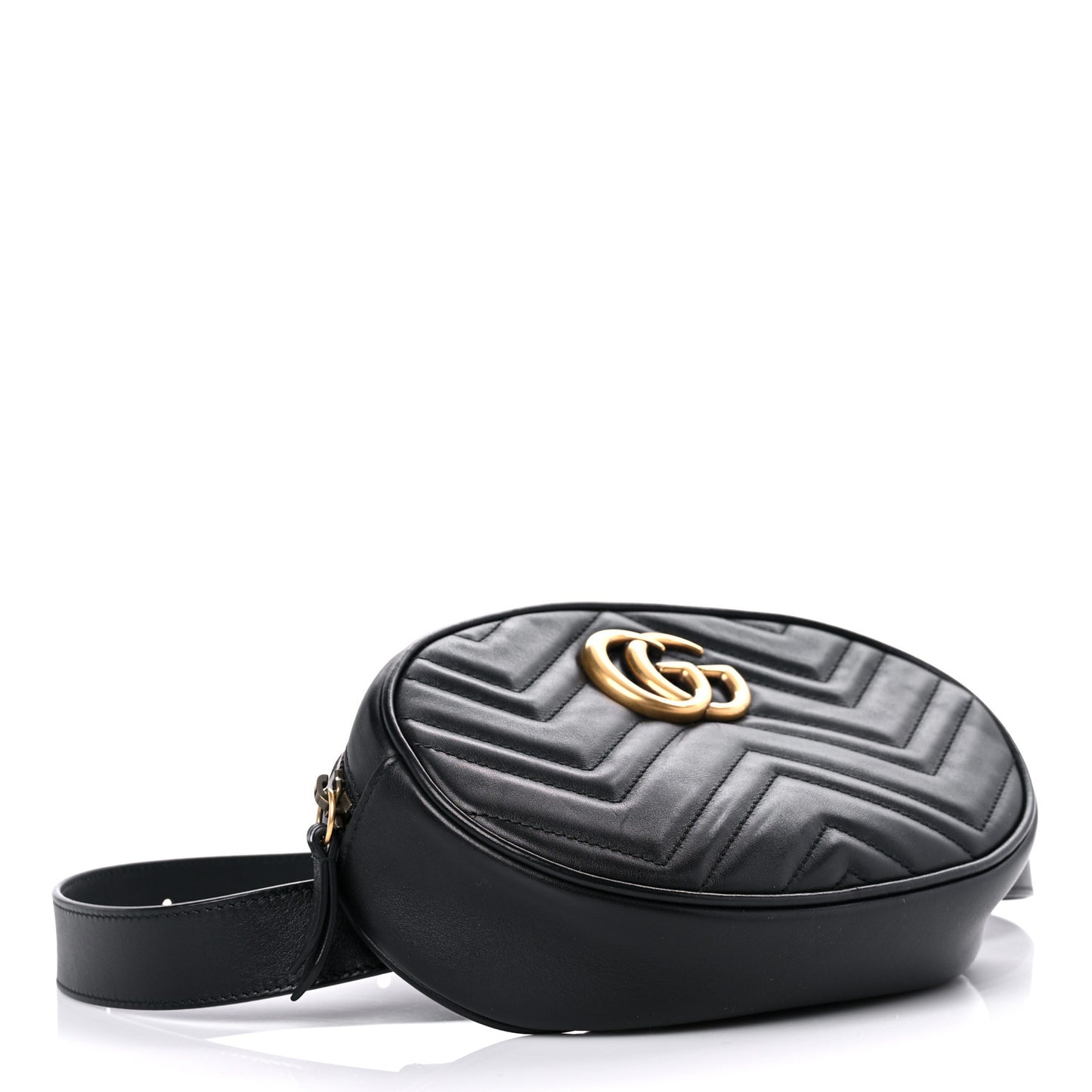 Calfskin Matelasse GG Marmont Belt Bag 75 30 Black