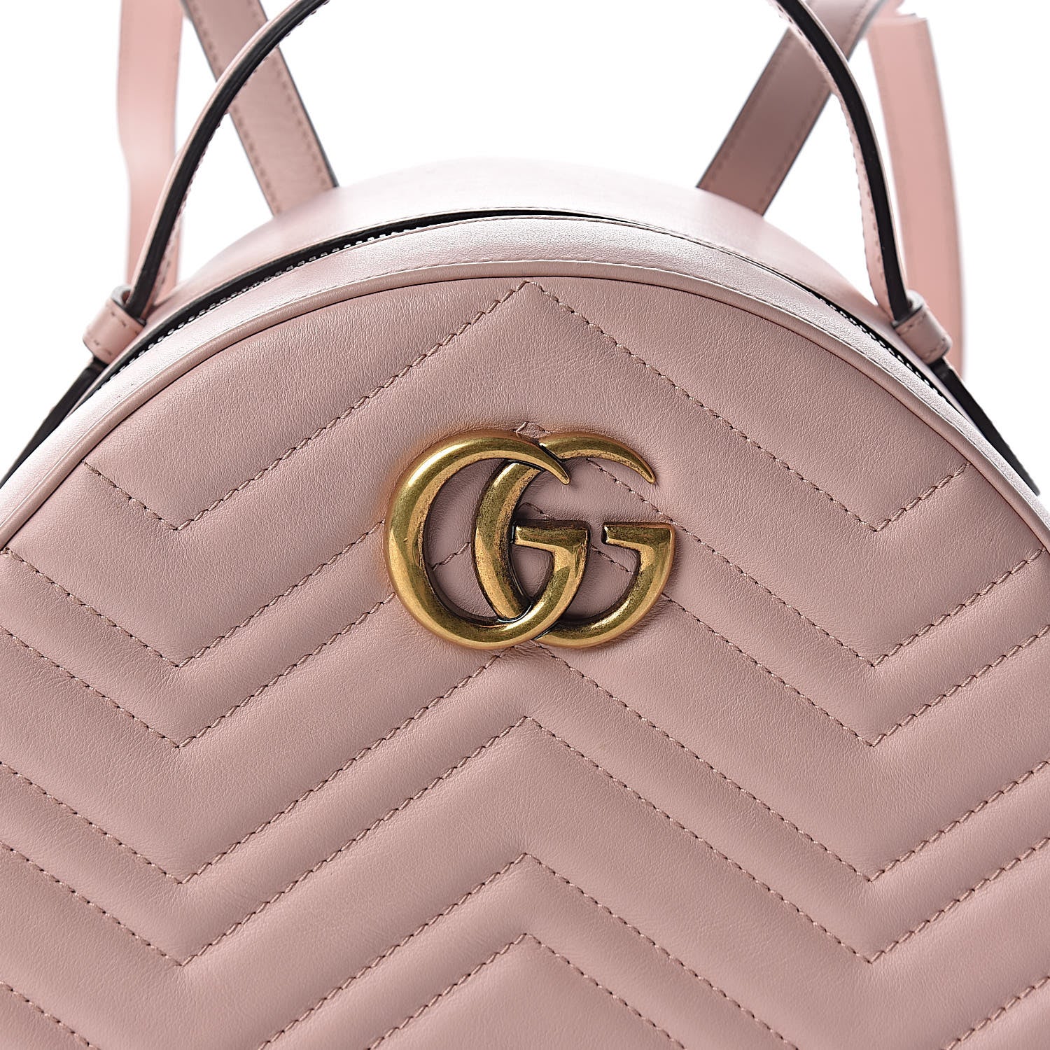 Gucci Calfskin Matelasse GG Marmont Dome Backpack Perfect Pink 10 of 10