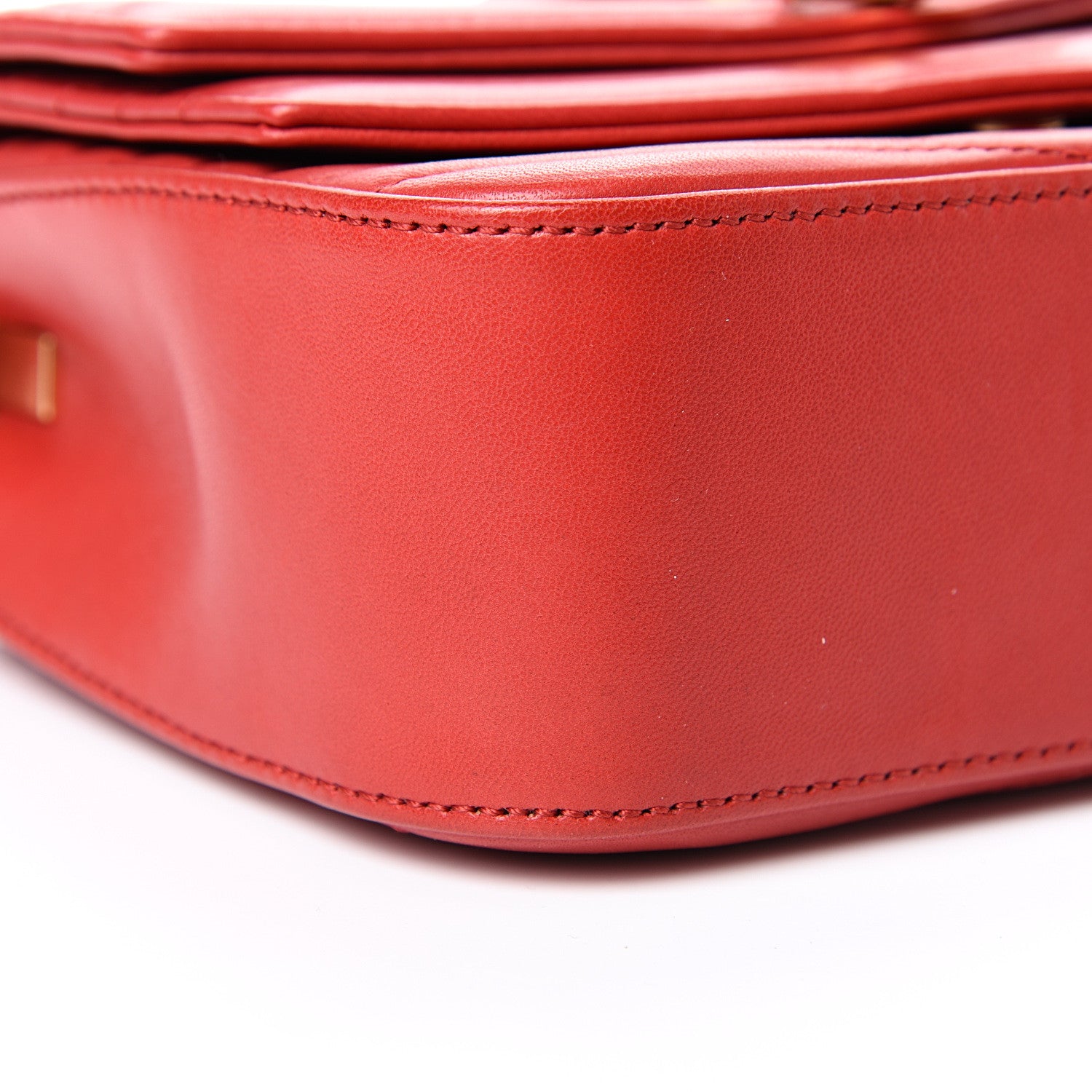 Saint Laurent Lambskin Matelasse Chevron Monogram Small Sulpice Bag Red 8 of 11