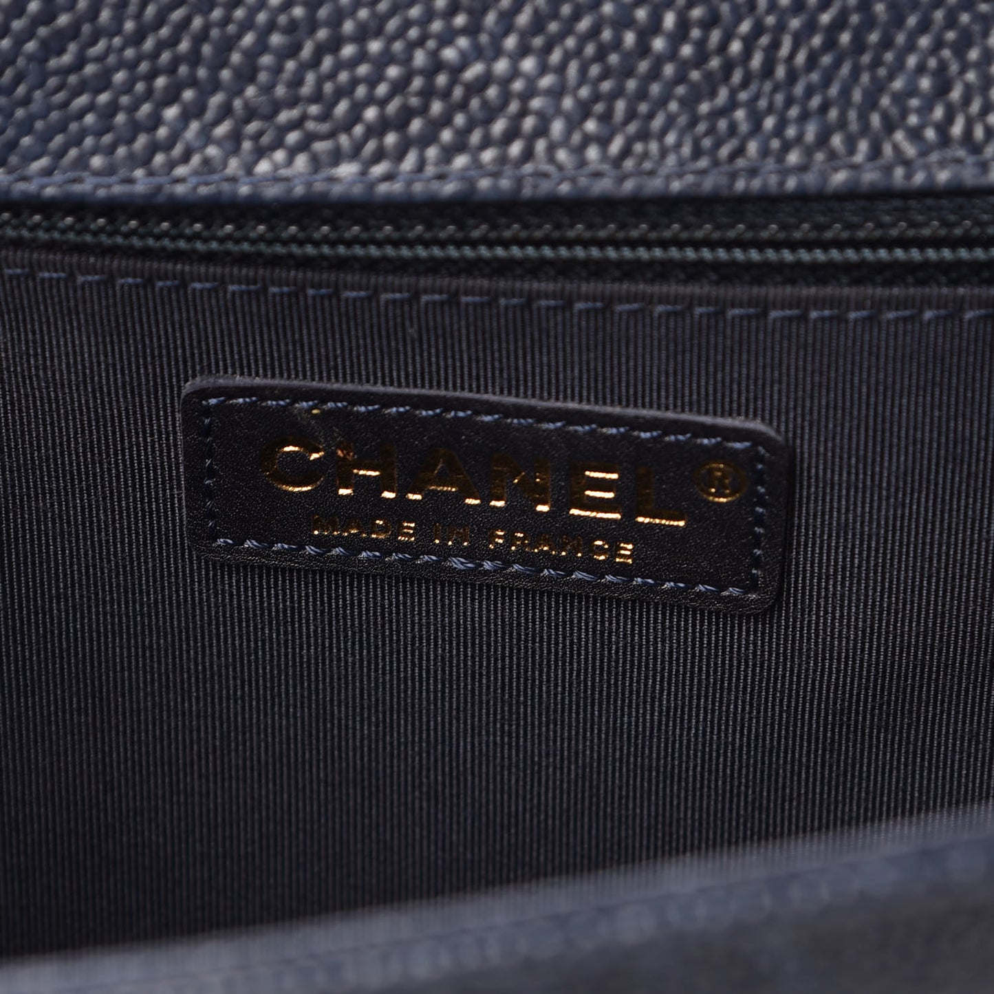 Caviar Quilted Large Boy Flap Blue