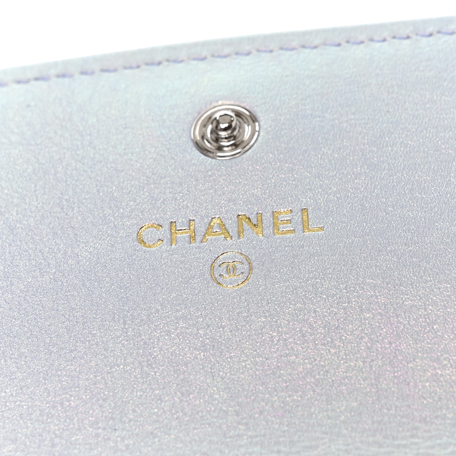 Chanel Iridescent Calfskin Quilted Chanel 19 Flap Wallet Light Purple 6 of 9