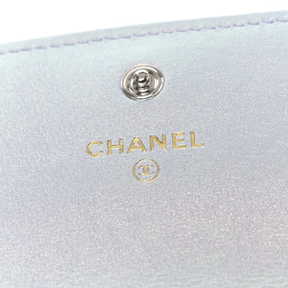 Chanel Iridescent Calfskin Quilted Chanel 19 Flap Wallet Light Purple 6 of 9