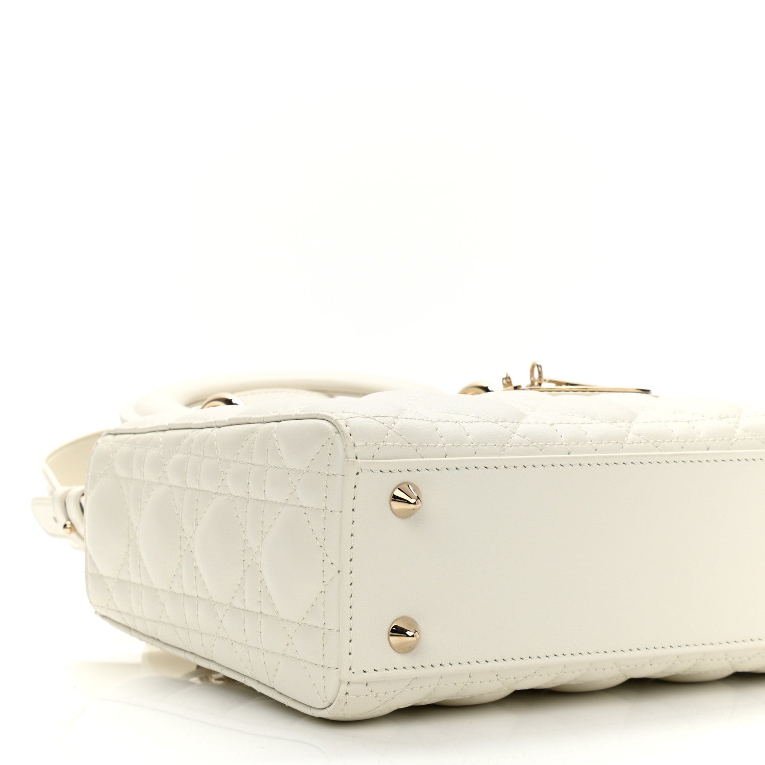 Christian Dior Lambskin Cannage Small My ABCDior Lady Dior White 7 of 11