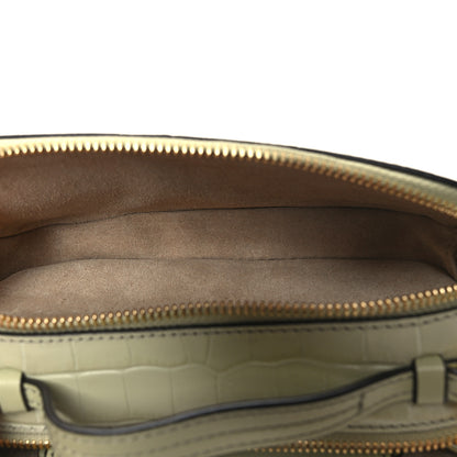 Chloe Calfskin Crocodile Embossed Mini C Vanity Bag Light Eucalyptus 6 of 10