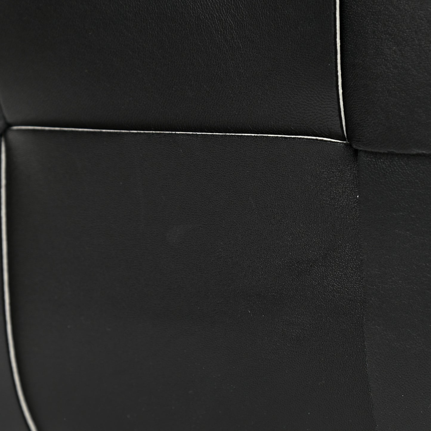 Nappa Maxi Intrecciato Arco Tote Black White