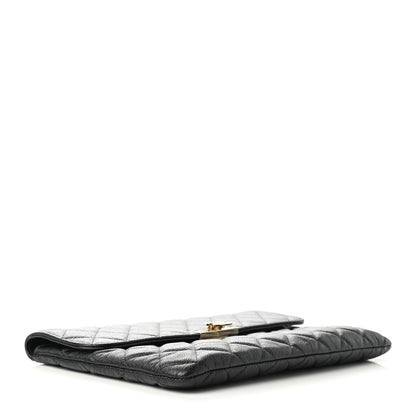 Chanel Caviar Quilted Medium Golden Class Pouch Black 4 of 9
